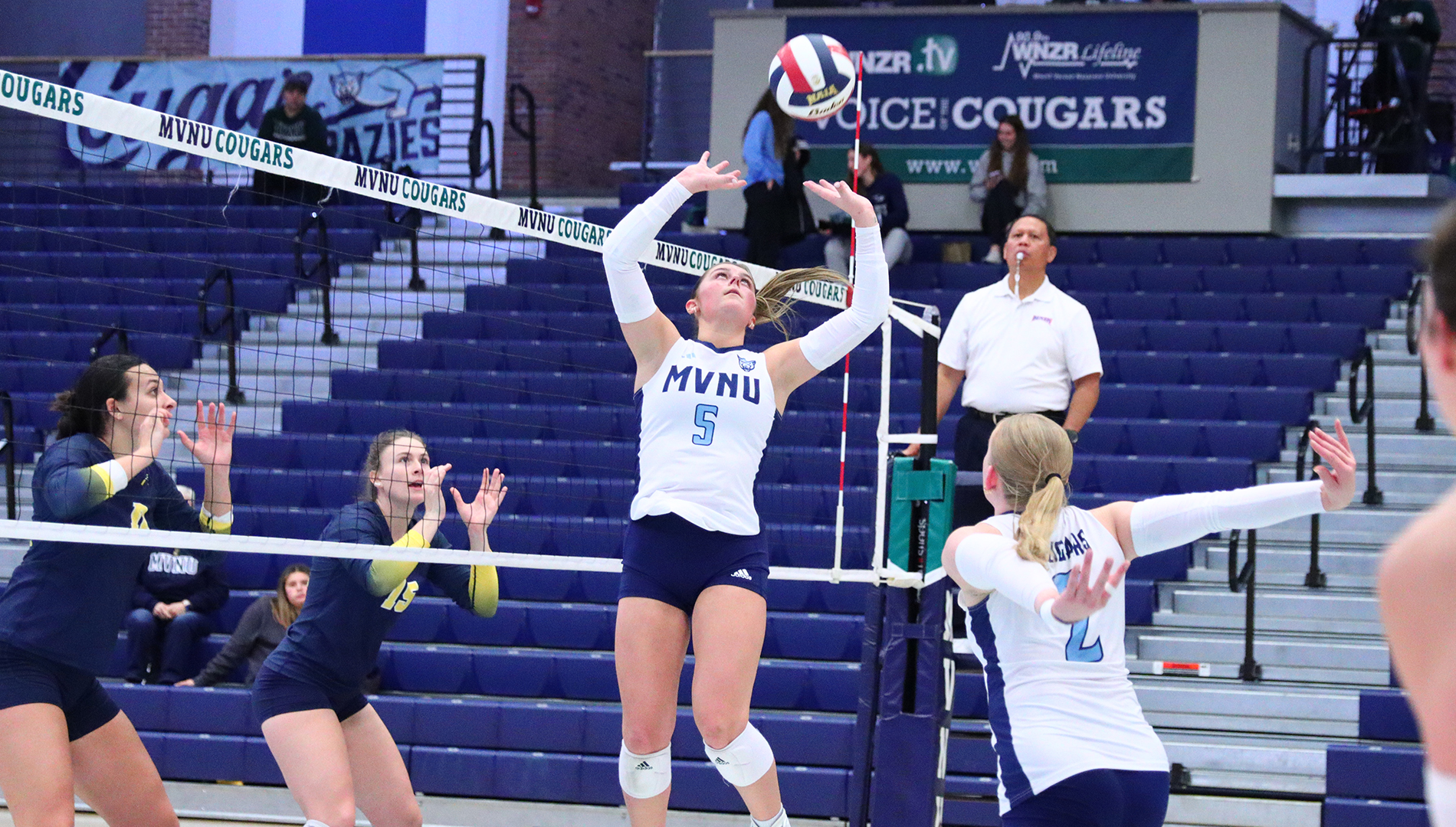 Lady Cougars Advance to Semifinals with Thrilling Five Set Victory over SAU